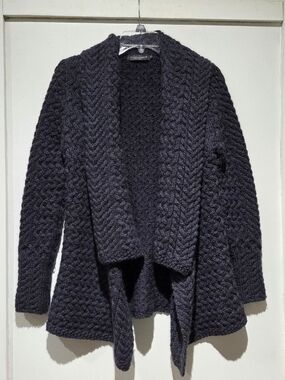 Wool Cable Knit Cardigan Sweater